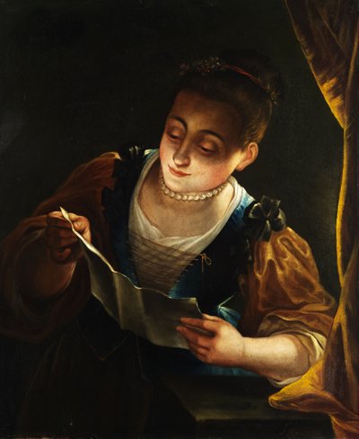 Ragazza che legge, olio su tela da Jean Raoux